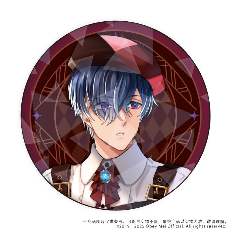 (1BOX=7)(Goods - Badge) Obey Me! Holographic Button Badge (65mm) 11 - Valentine Ver. (feat. Exclusive Art)