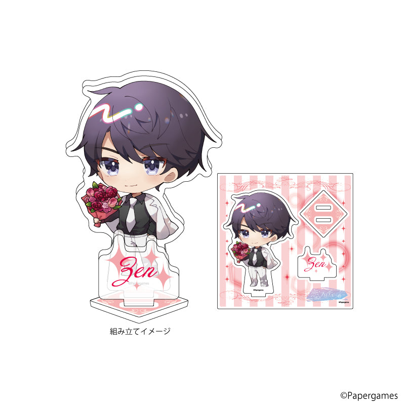 (Goods - Stand Pop) Mr. Love: Queen's Choice Acrylic Stand Plate "Love & Producer ~ EVOL x LOVE ~" 03 Victor 5th Anniversary ver. (Mini Character Art)