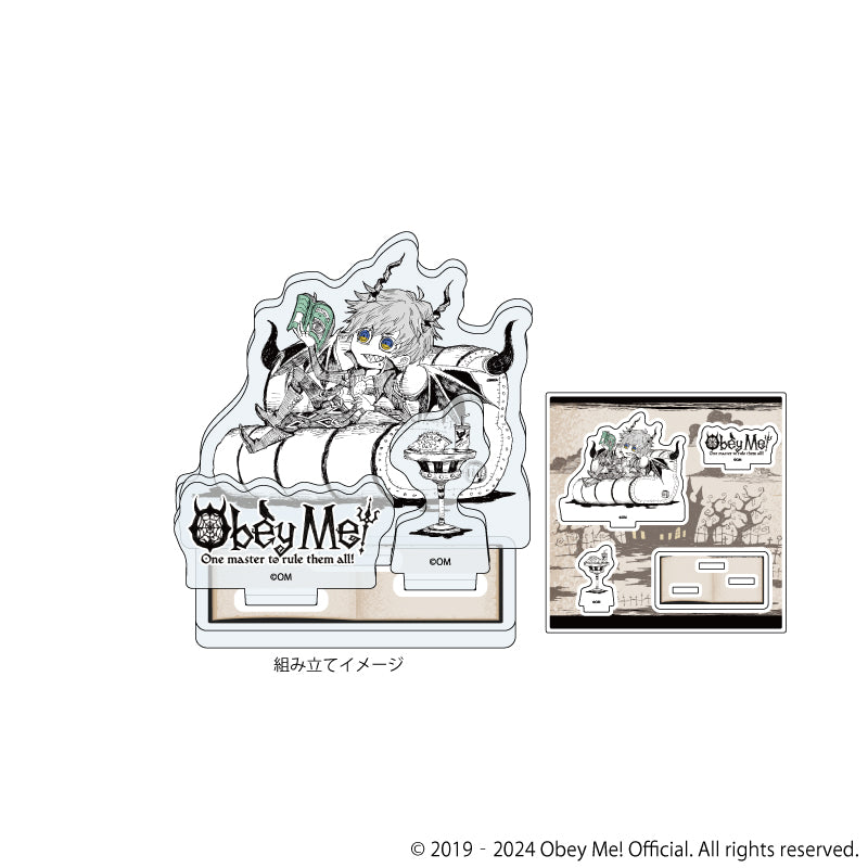 (Goods - Stand Pop) Obey Me! Acrylic Stand Plate 02 - Mammon (Mini Character Art)