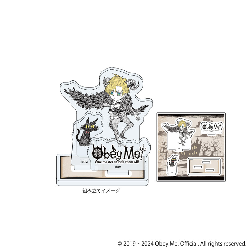 (Goods - Stand Pop) Obey Me! Acrylic Stand Plate 04 - Satan (Mini Character Art)