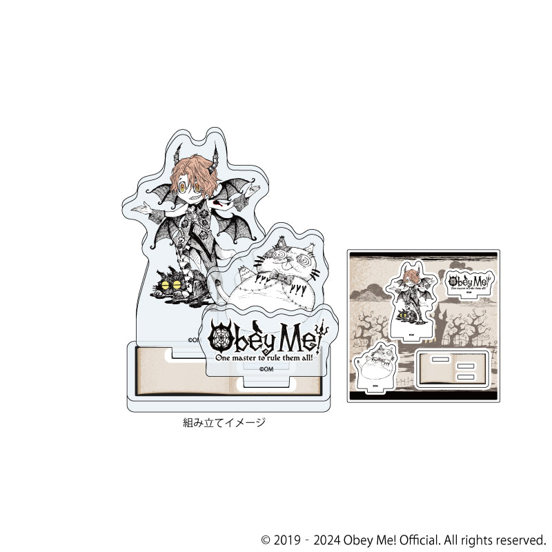 (Goods - Stand Pop) Obey Me! Acrylic Stand Plate 05 - Asmodeus (Mini Character Art)