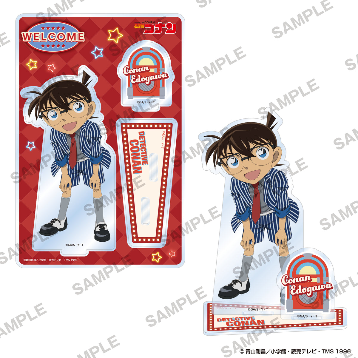 (Goods - Acrylic Stand)  Detective Conan Diorama Acrylic Stand - American Oldies Ver. Conan Edogawa