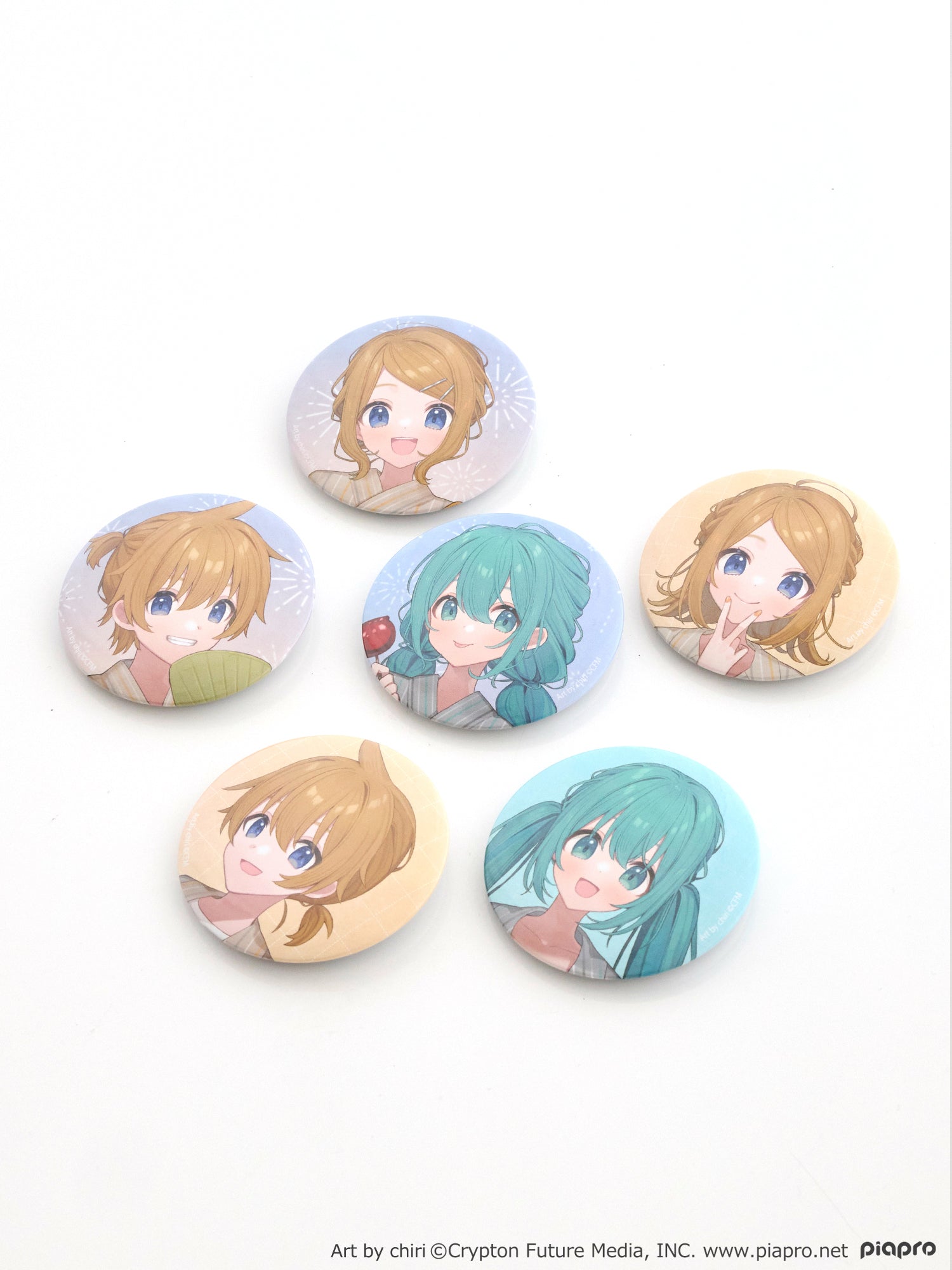 (Goods - Badge) Kagamine Rin Button Badge Set Art by chiri [earth music&ecology Japan Label]