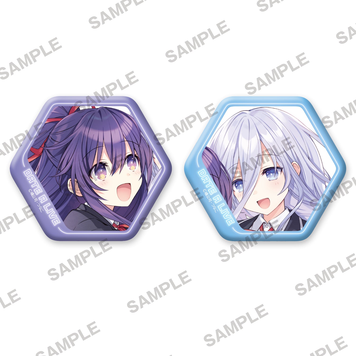 (Goods - Badge) DATE A LIVE Two Tin Badge Set Tohka and Mio