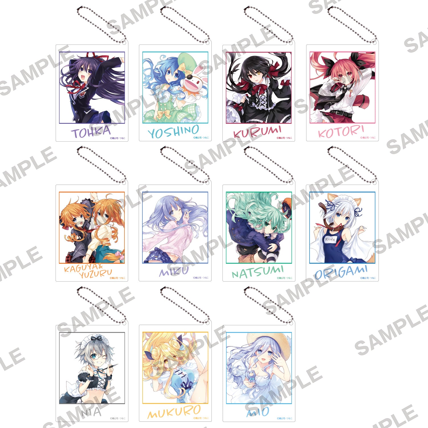 [※Blind](Goods - Key Chain) DATE A LIVE Tradable Photo-style Acrylic Card Keychains