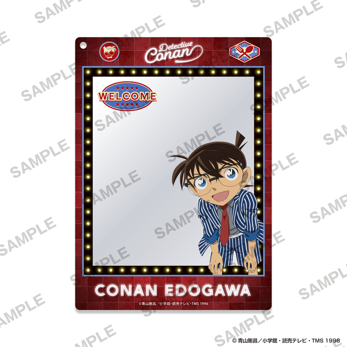 (Goods - Keychain)  Detective Conan Framed Acrylic Keychain - American Oldies Ver. Conan Edogawa