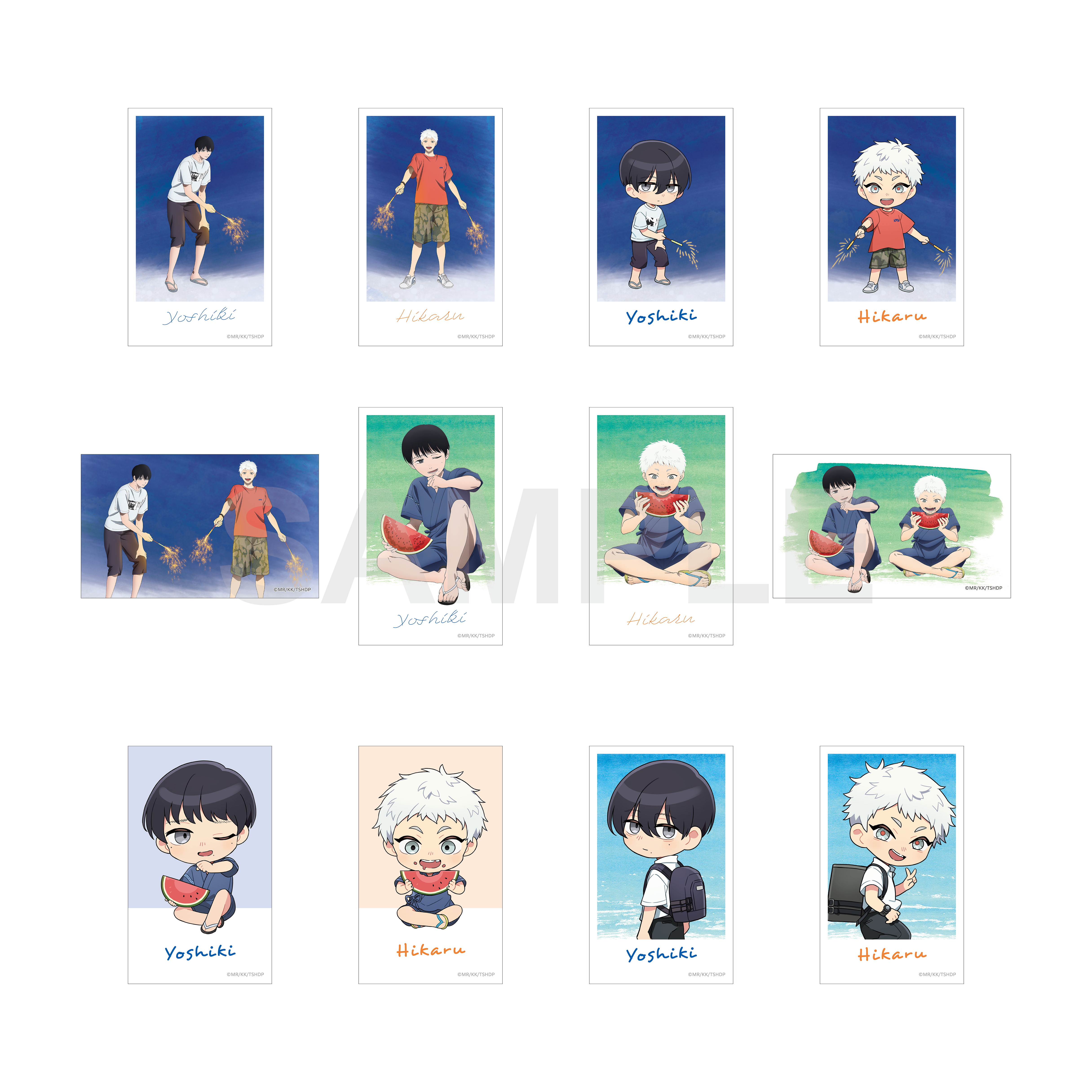 (1BOX=6)(Goods - Bromide) TV Anime The Summer Hikaru Died Mini Photo-style Illustrations Collection Summer Day Series PACK