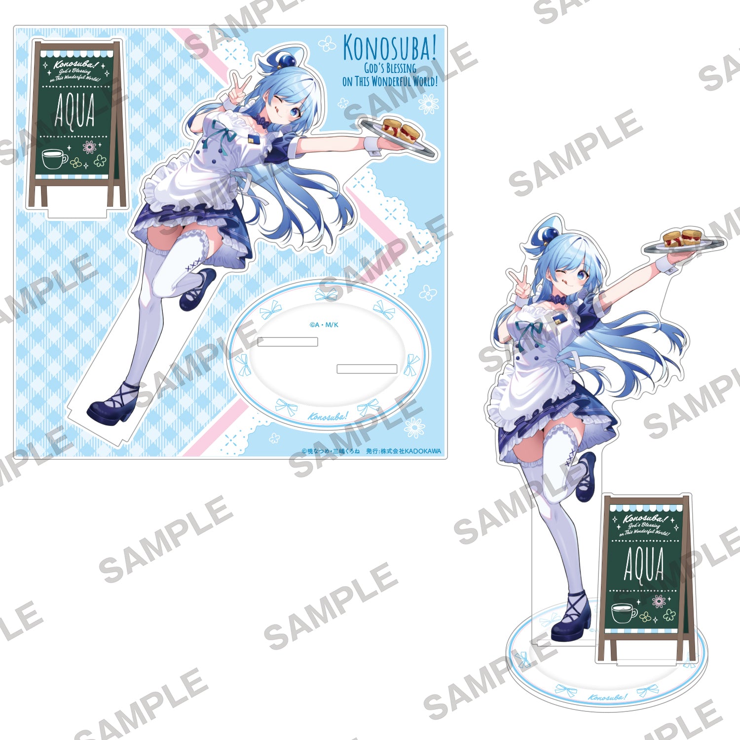 (Goods - Acrylic Stand) KonoSuba: God’s Blessing on This Wonderful World! Newly Drawn Acrylic Stand - Aqua Maid Ver.