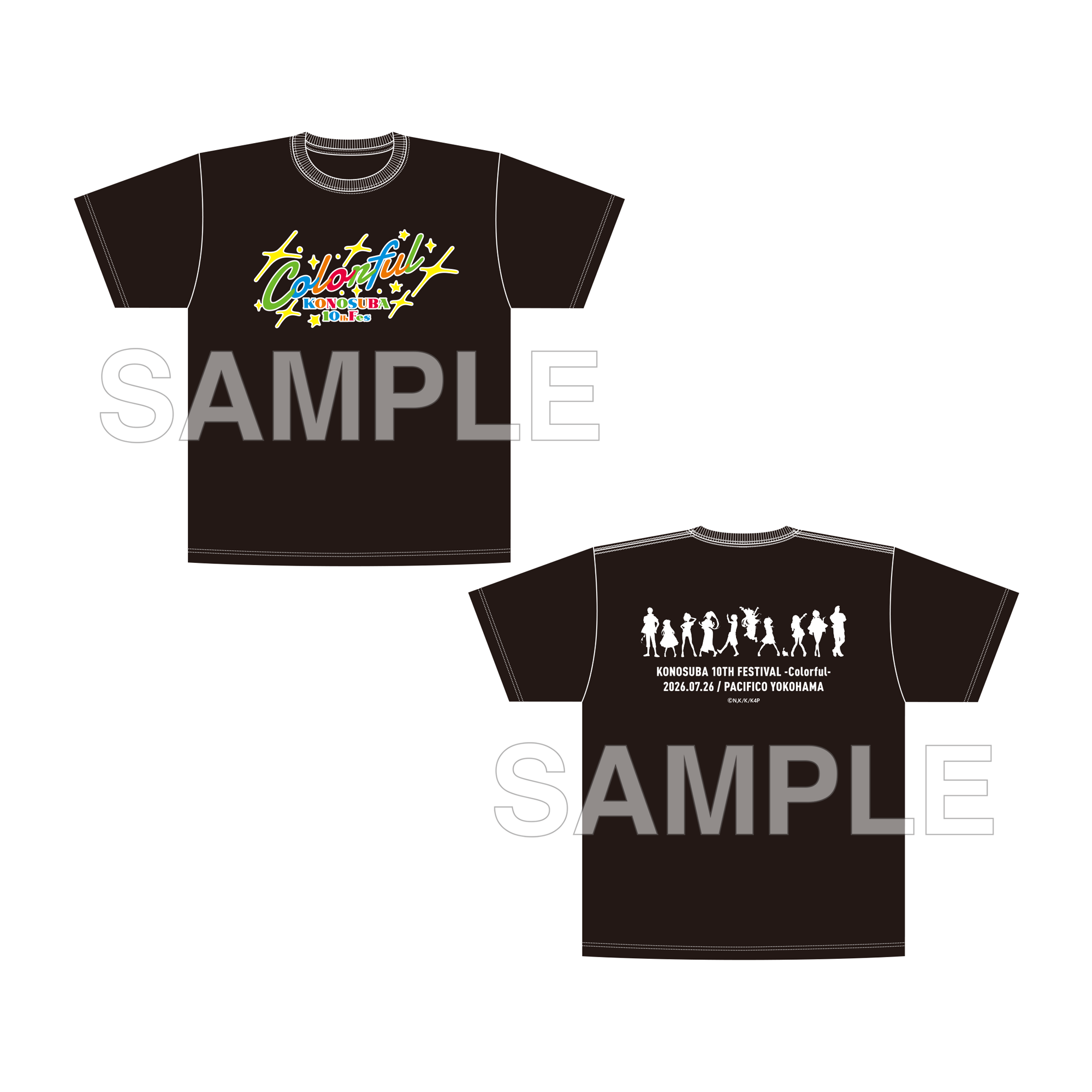 (Goods - Shirt) TV Anime KONOSUBA -God's Blessing on This Wonderful World! T-Shirt Colorful Ver. - Large