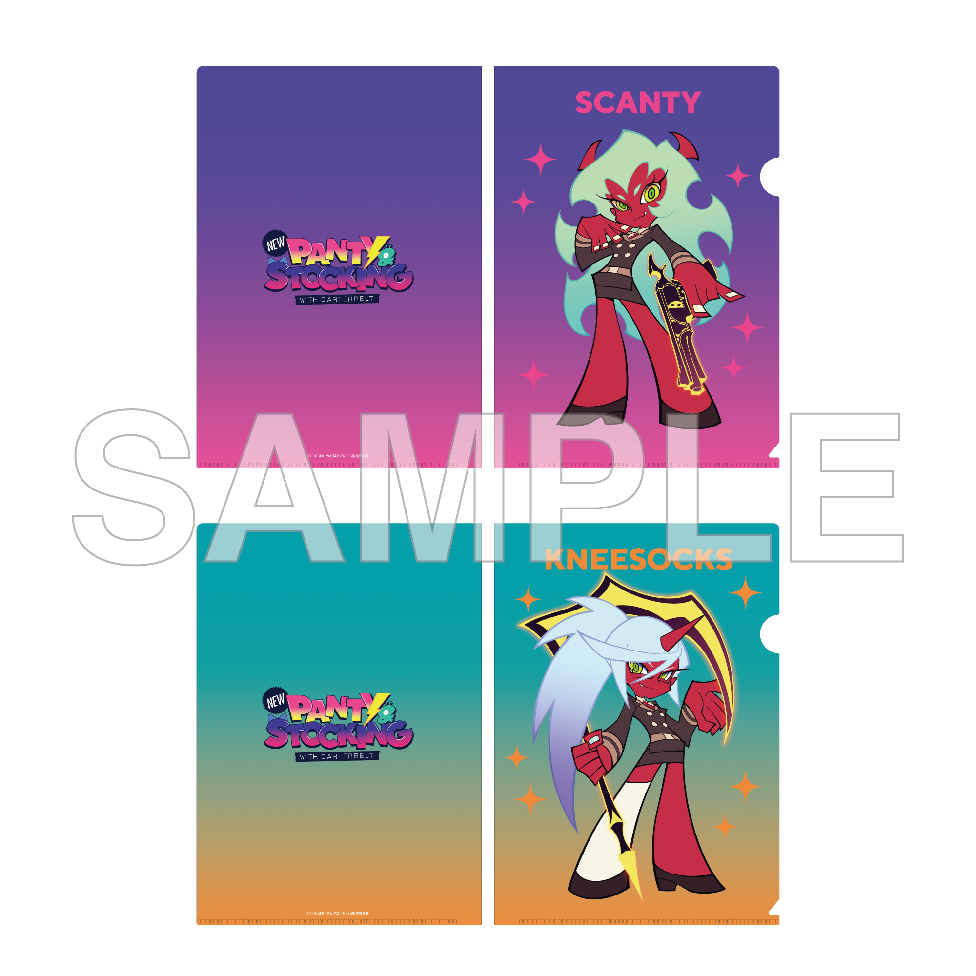 (Goods - Clear File) New PANTY ＆ STOCKING with GARTERBELT Clear File Set No.2 - Scanty & Kneesocks