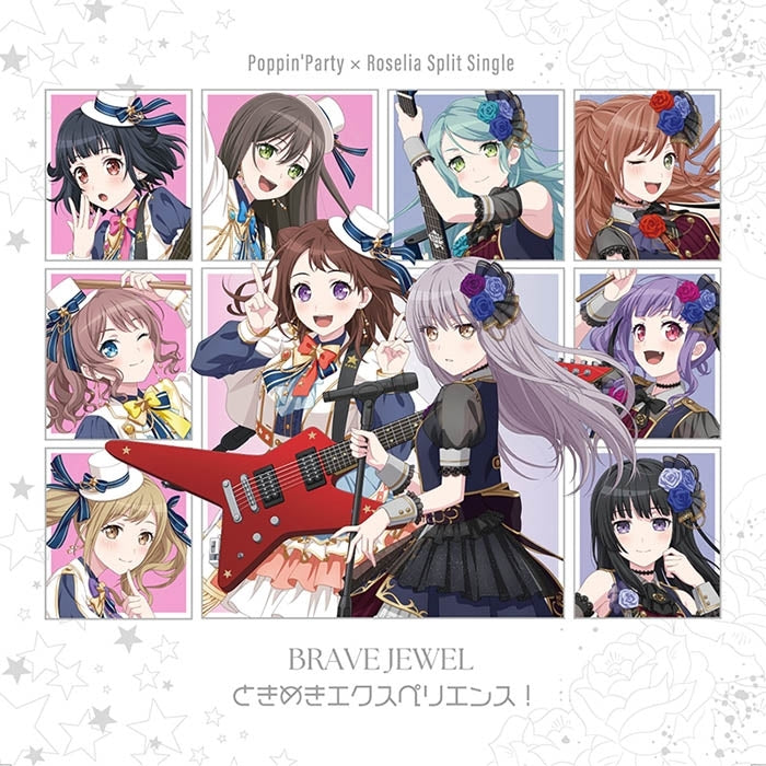 [a](Music) BanG Dream! - BRAVE JEWEL / Tokimeki Experience! by Poppin'Party, Roselia [Production Limited Edition B w/ Blu-ray]{Bonus:Badge,Bromide}