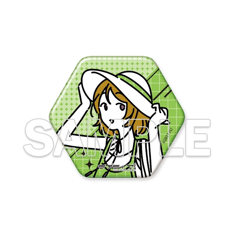 (Goods - Badge) Love Live! Wear the Seasons on Your Walks. Hexagonal Tin Badge - Hanayo Koizumi