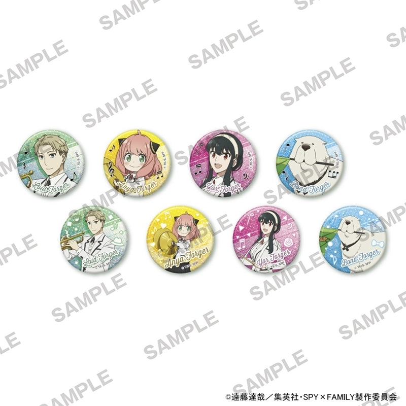 (1BOX=8)(Goods - Badge) SPY×FAMILY Glimmering Tin Badge Collection - Marching Band Ver. PACK