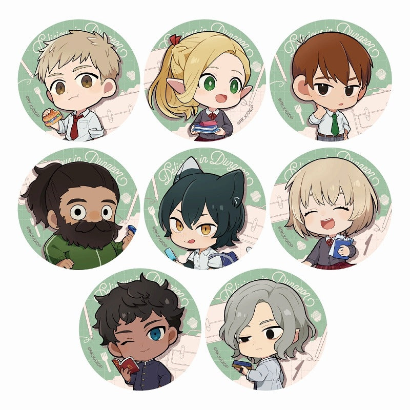 (1BOX=8)(Goods - Badge) Delicious in Dungeon Trading Button Badge (School ver.)