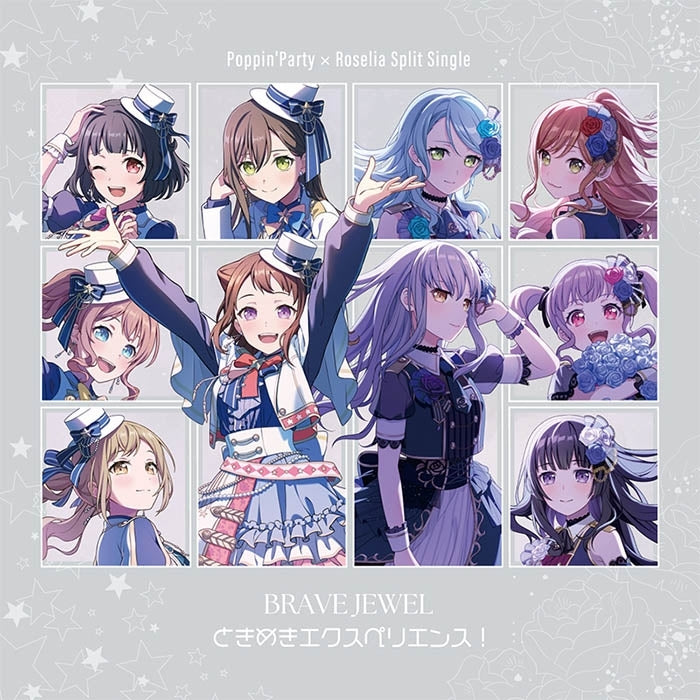 [a](Music) BanG Dream! - BRAVE JEWEL / Tokimeki Experience! by Poppin'Party, Roselia [Production Limited Edition A w/ Blu-ray]{Bonus:Badge,Bromide}