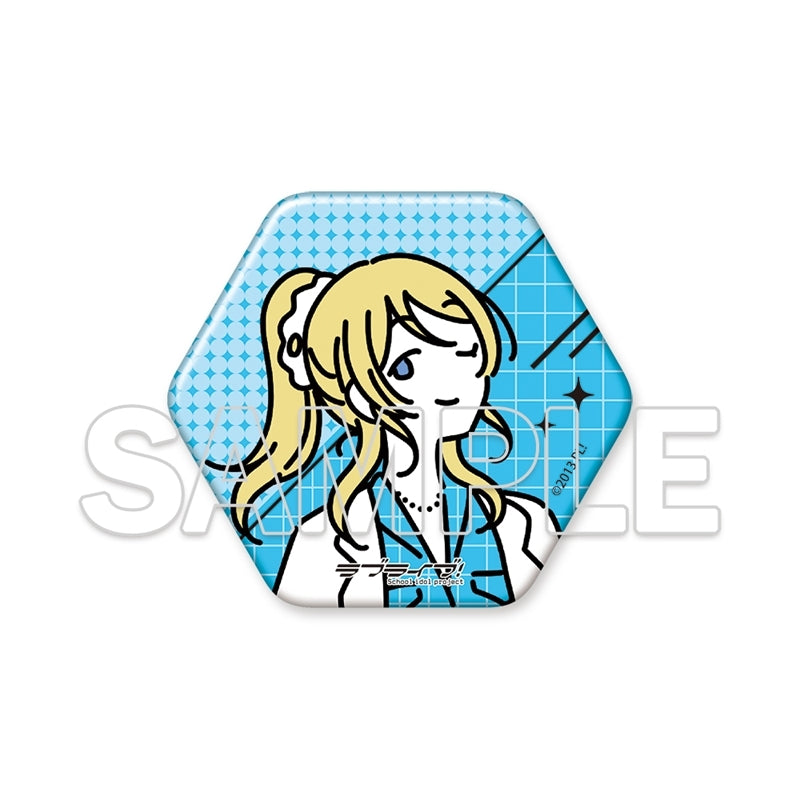 (Goods - Badge) Love Live! Wear the Seasons on Your Walks. Hexagonal Tin Badge - Eli Ayase