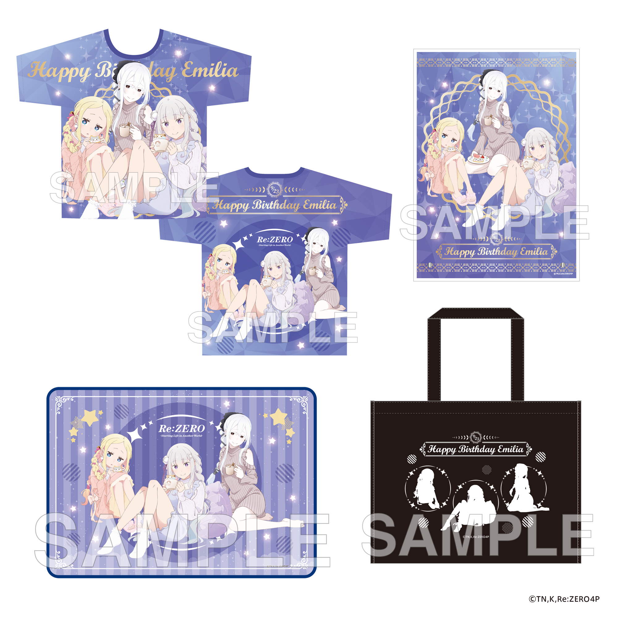 (Goods - Set) "Re:ZERO -Starting Life in Another World-" Birthday Set Emilia's Birthday Celebration 2025 ver.
