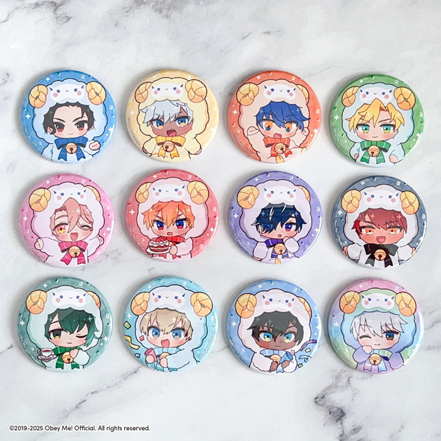 [※Blind](Goods - Badge) Obey Me! x CharaDri!! BLANC 2025 Trading Button Badge (12 Types Total)