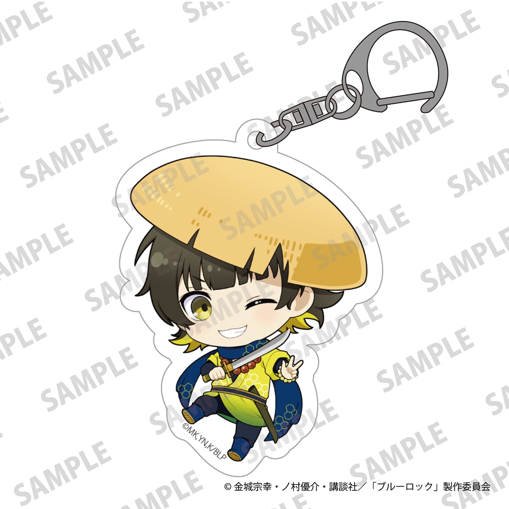 (Goods - Key Chain) TV Anime Blue Lock Mini-Character Acrylic Keychains Wanderers Ver. Meguru Bachira