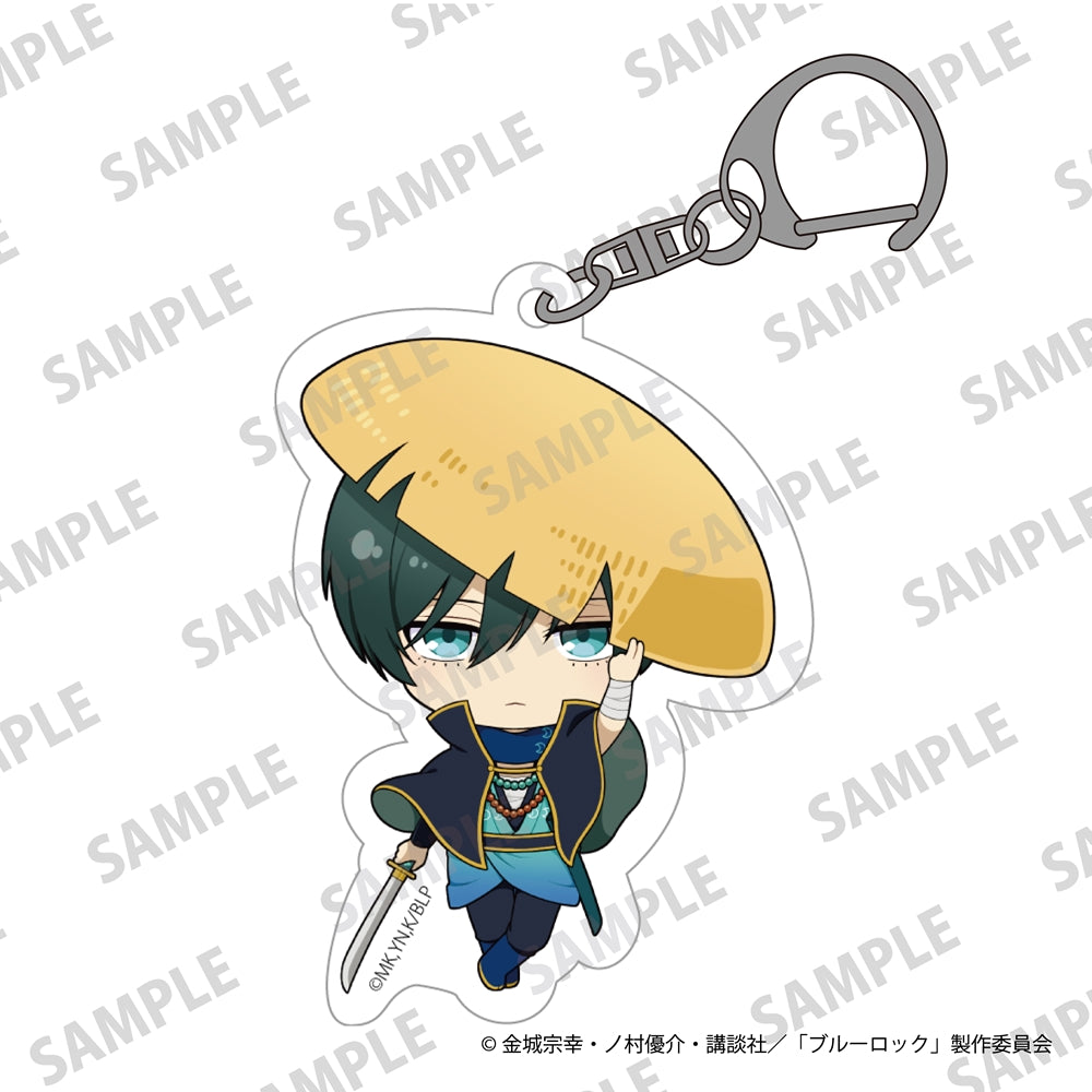 (Goods - Key Chain) TV Anime Blue Lock Mini-Character Acrylic Keychains Wanderers Ver. Rin Itoshi