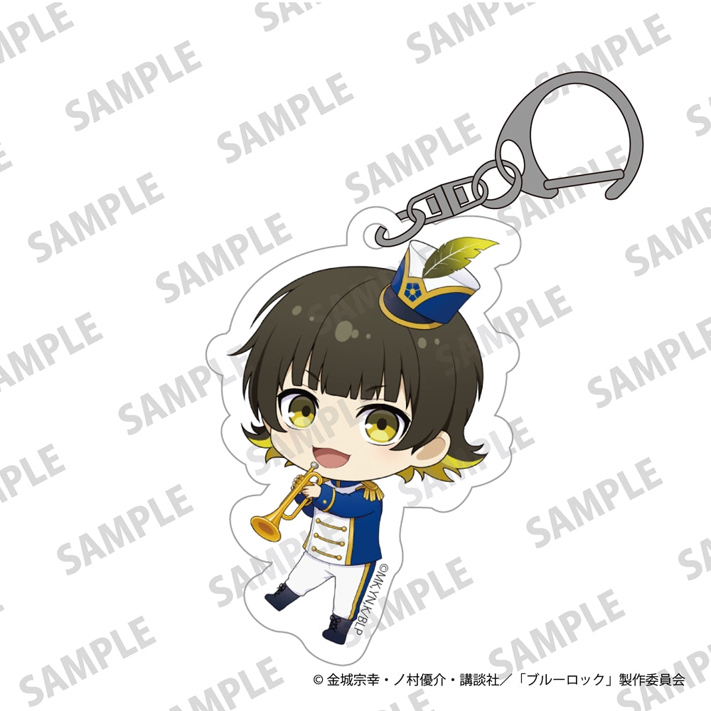 (Goods - Key Chain) TV Anime Blue Lock Mini-Character Acrylic Keychains Marching Band Ver. Meguru Bachira