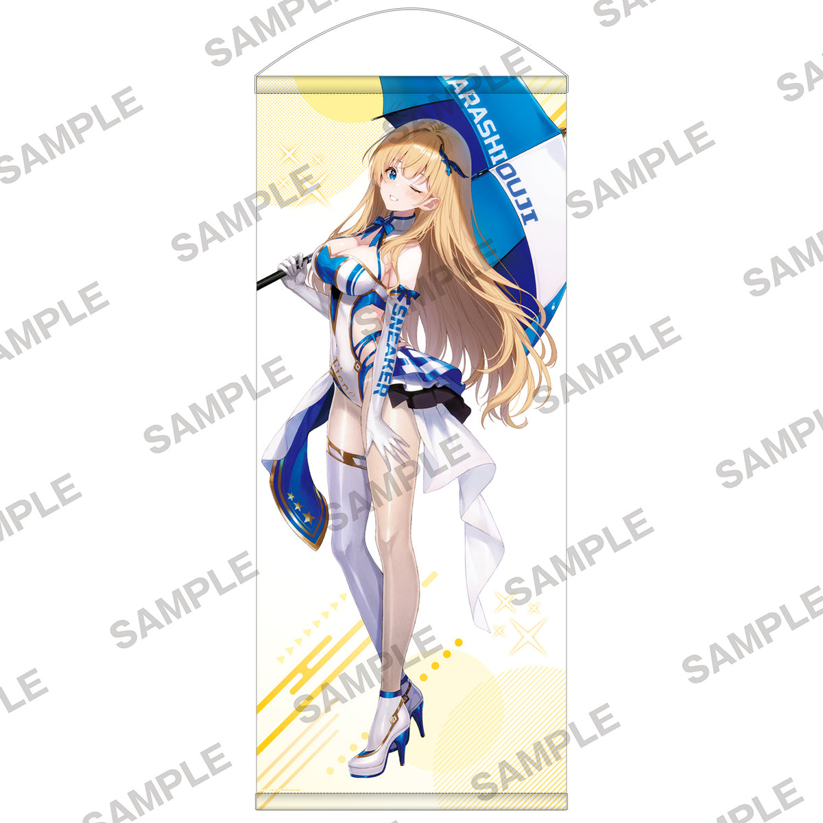 (Goods - Tapestry) Saikyo Degarashi Ouji no Anyaku Teii Arasoi Big Tapestry - Finne - Race Queen Ver.