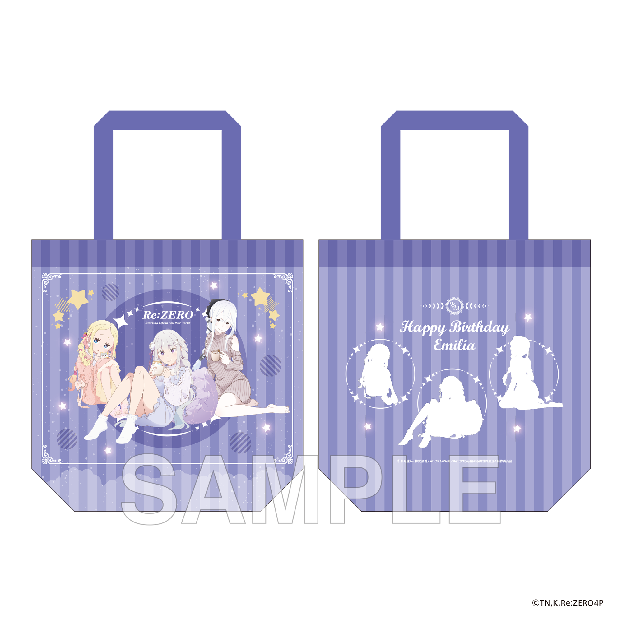(Goods - Bag) "Re:ZERO -Starting Life in Another World-" Tote Bag Emilia's Birthday Celebration 2025 ver.
