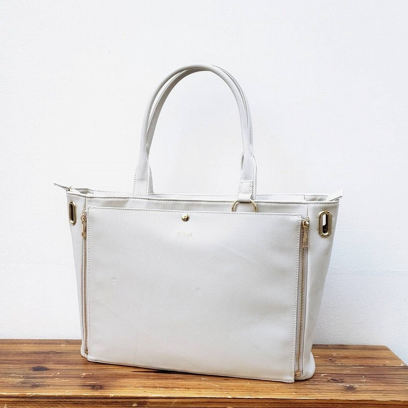 (Goods - Itabag) Non-Character Original Clear Reversible Tote Bag Ivory [REA RARE]