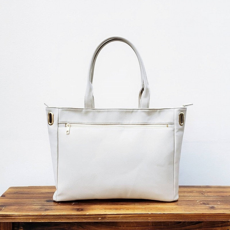 (Goods - Itabag) Non-Character Original Clear Reversible Tote Bag Ivory [REA RARE]