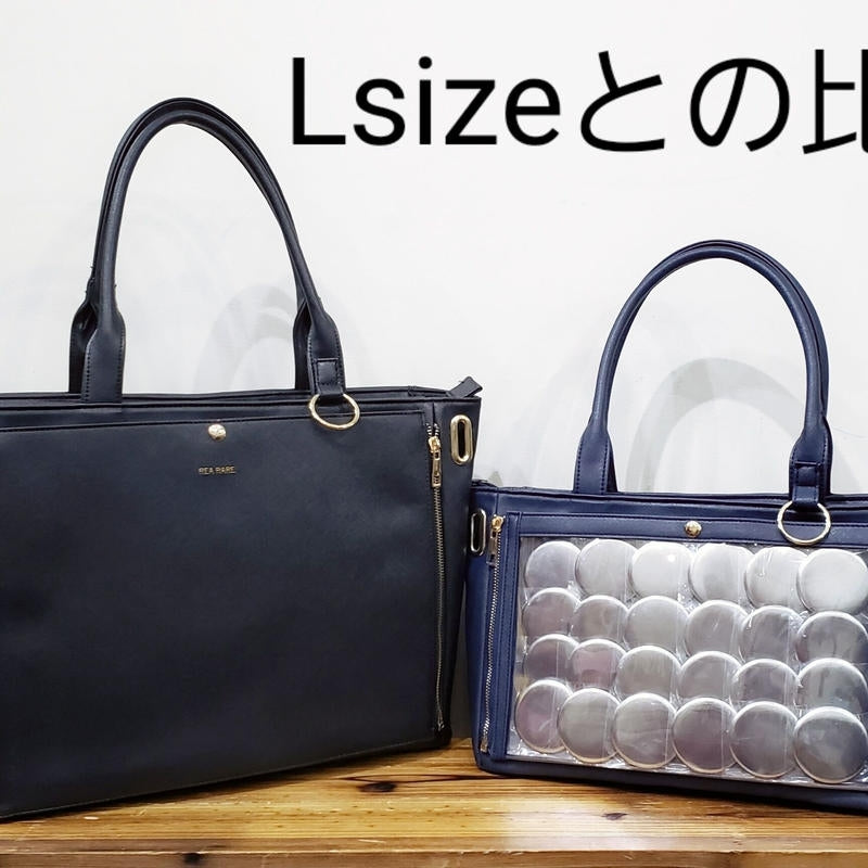 (Goods - Itabag) Non-Character Original Clear Reversible Msize Tote Bag Navy [REA RARE]