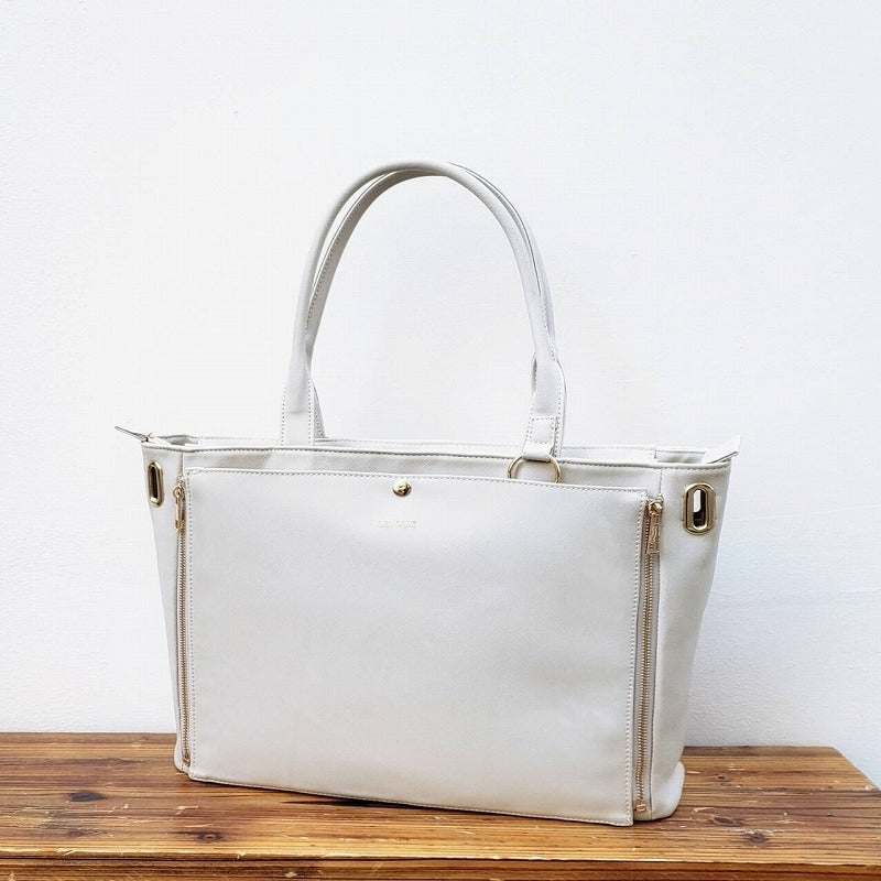 (Goods - Itabag) Non-Character Original Clear Reversible Msize Tote Bag Ivory [REA RARE]