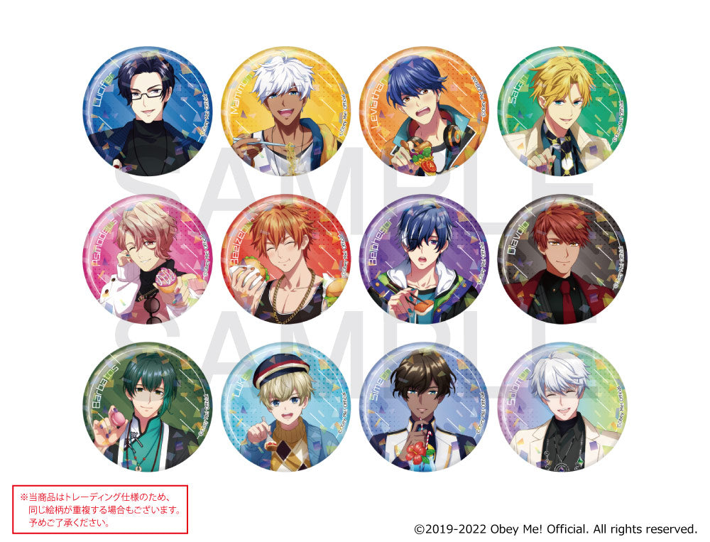 [※Blind](Goods - Badge) Obey Me! x mixx garden Dokidoki Cafe Meguri in Human World Trading Holographic Button Badge