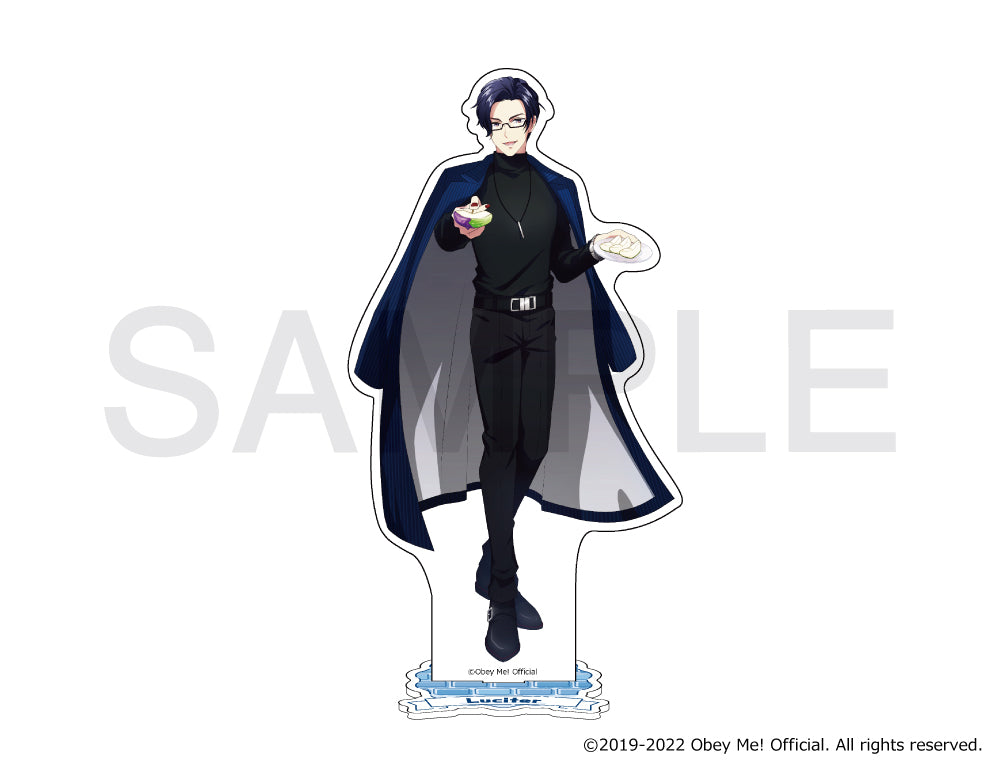 (Goods - Stand Pop) Obey Me! x mixx garden Dokidoki Cafe Meguri in Human World Acrylic Stand (Lucifer)