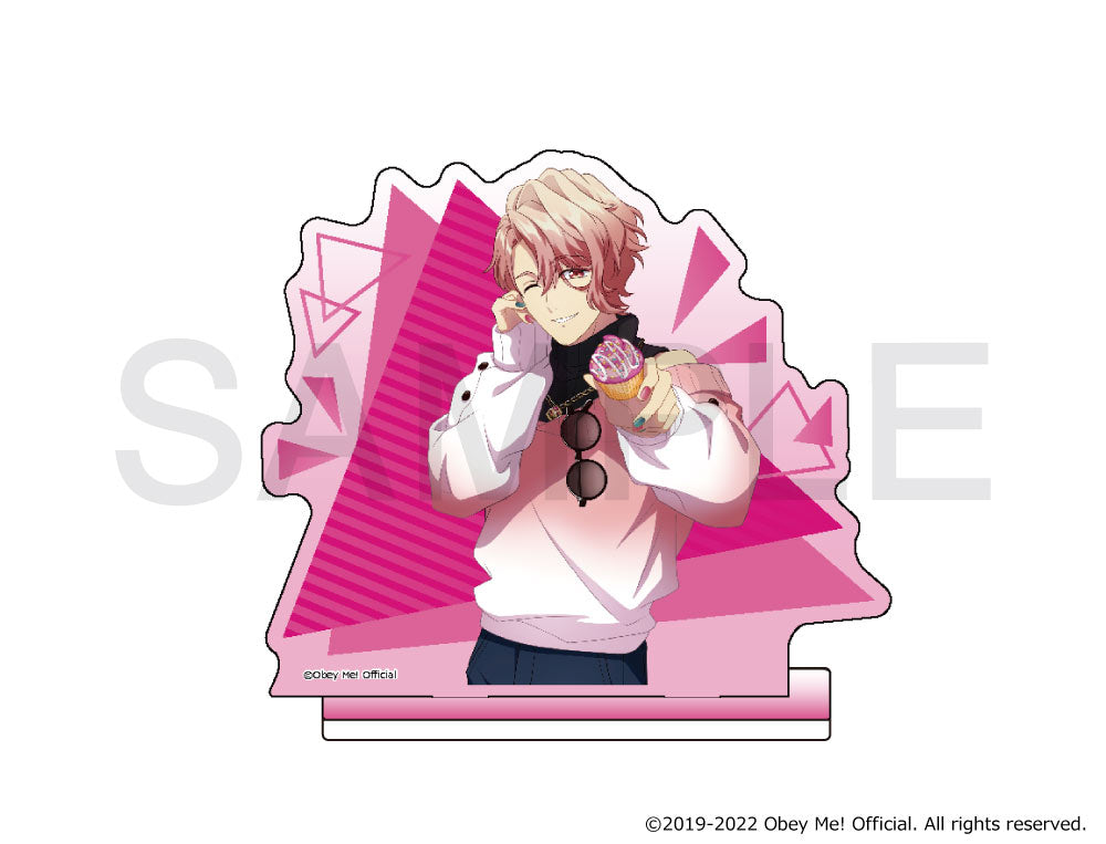 (Goods - Stand Pop) Obey Me! x mixx garden Dokidoki Cafe Meguri in Human World Waist-Up Acrylic Stand (Asmodeus)