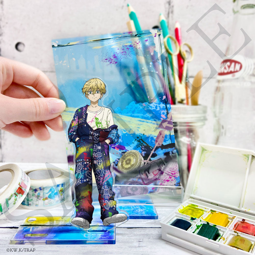 (Goods - Stand Pop) Tokyo Revengers x Bunbougu Cafe Street Art Motif Diorama Acrylic Stand Chifuyu Matsuno