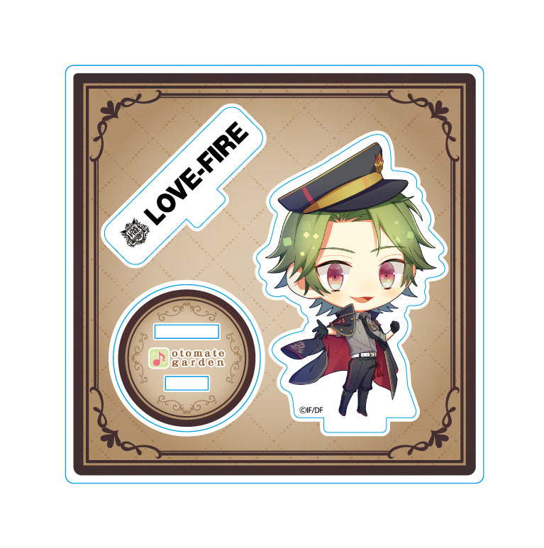 (Goods - Acrylic Stand) Otomate Garden Chibi Character Acrylic Stand - LOVE FIRE!! from OTOMATE TRIBE Informant (Clock Zero) Animate International