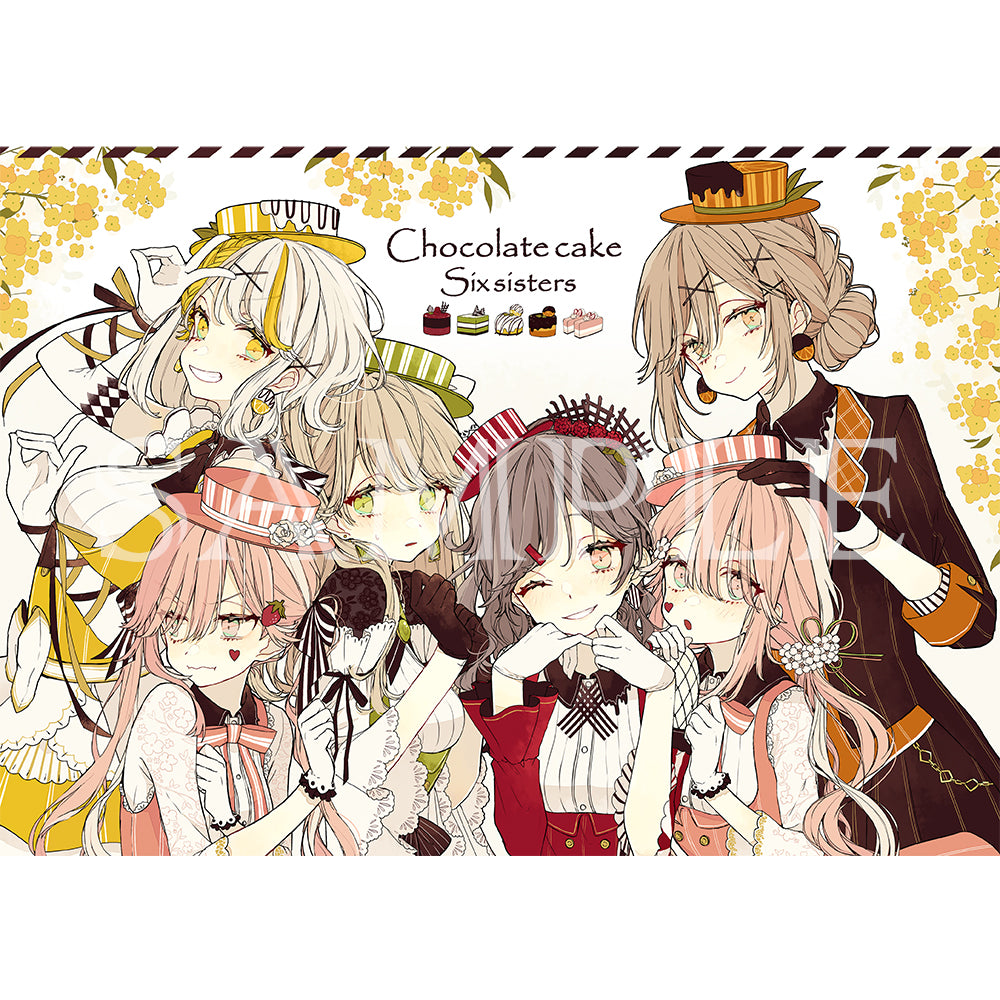 (Goods - High Resolution Print) Art collection Akakura Chocolate Cake 6 Shimai A5 Size Animate International