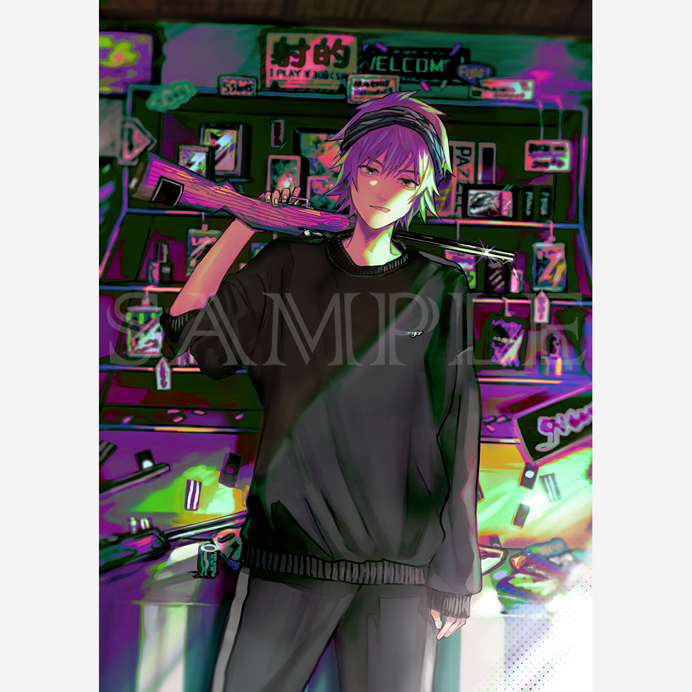 (Goods - High Resolution Print) Boys Gallery Uriurita Chara-fine Shateki A4 Size (Signed by the Artist) Animate International