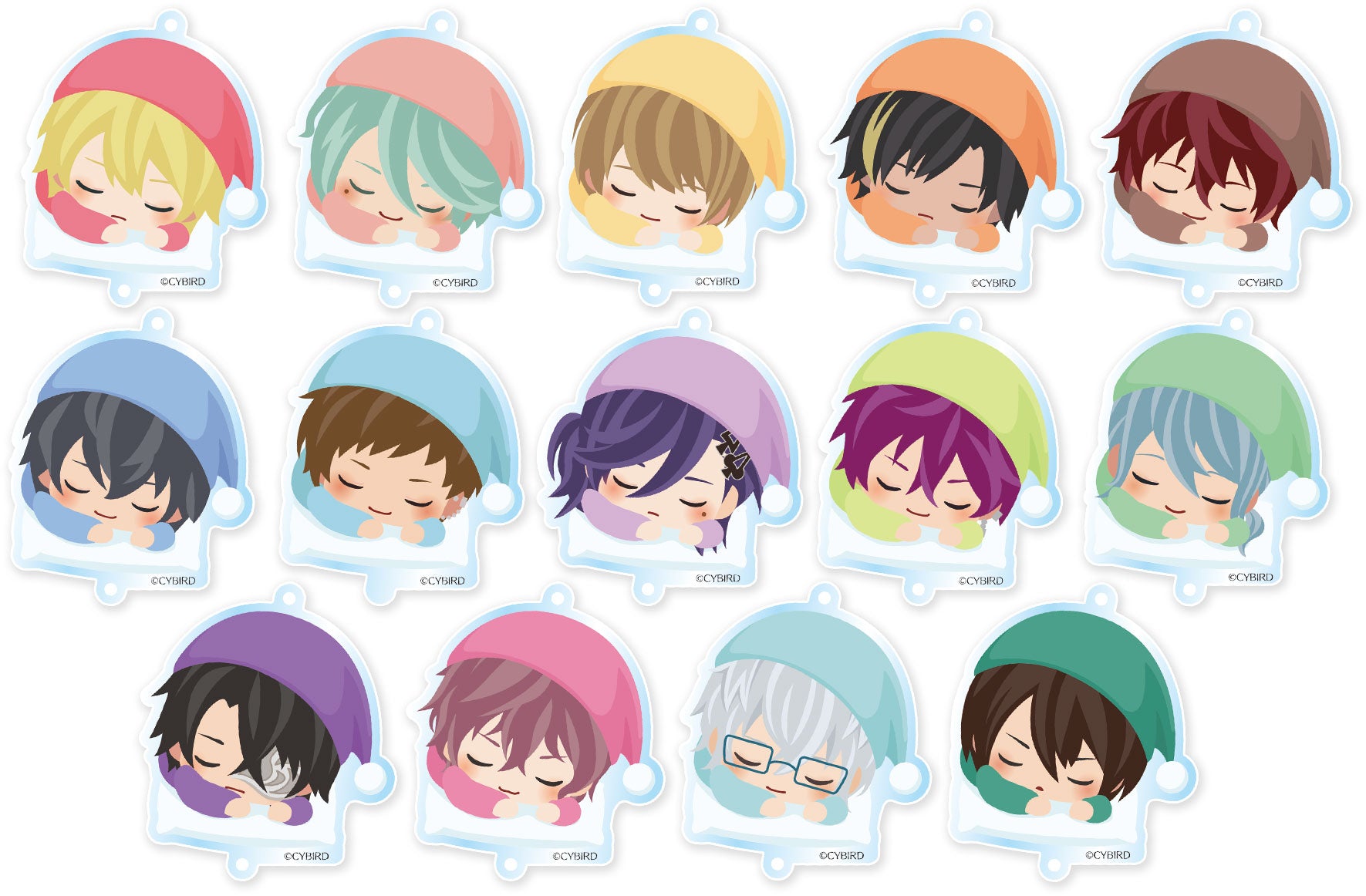 [※Blind Box] (Goods) Ikemen Revolution: Love & Magic in Wonderland Trading Acrylic Charm - Goodnight Ver. Animate International